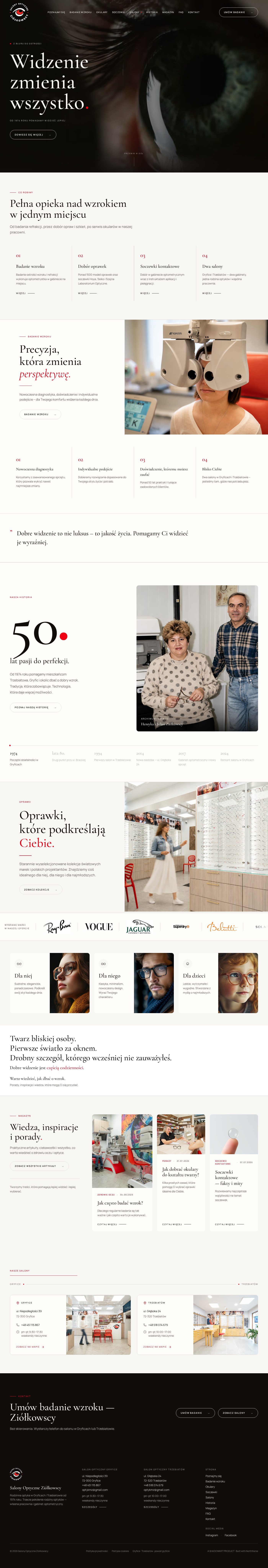 Strona optykziolkowscy.pl na komputerze