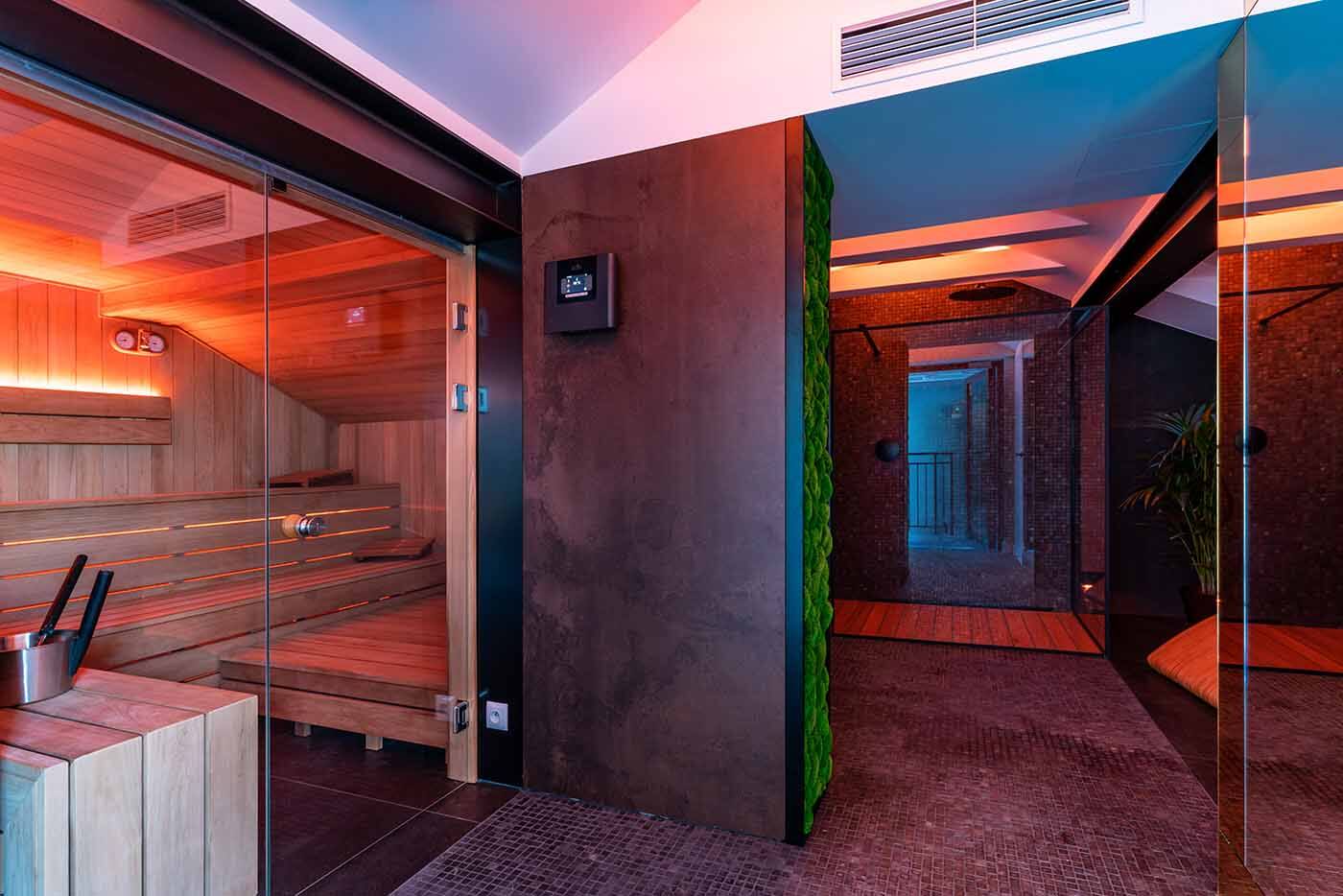 Sauna w strefie wellness Rosa Style