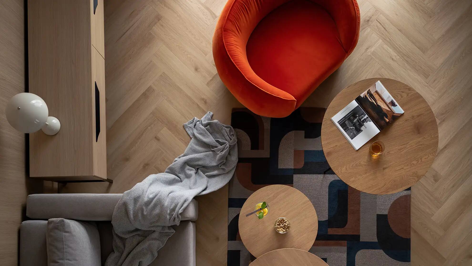 Wnętrze apartamentu Rosa Style w Rowach widziane z góry