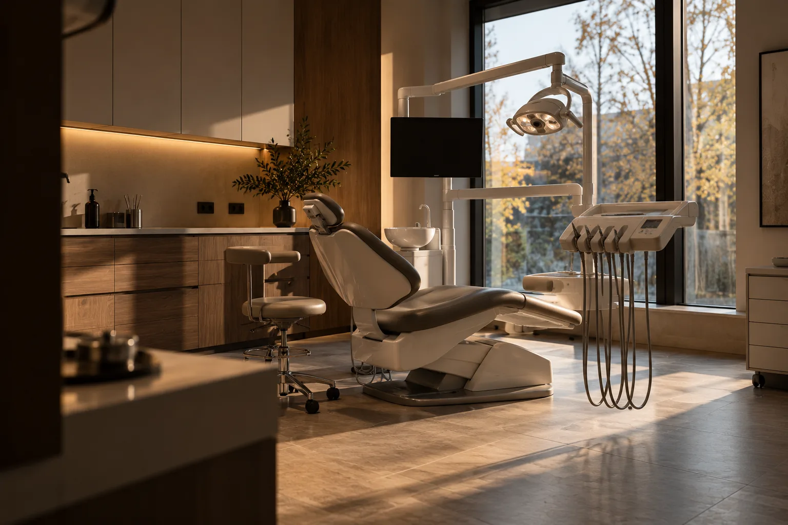 Fotel dentystyczny w gabinecie stomatologicznym