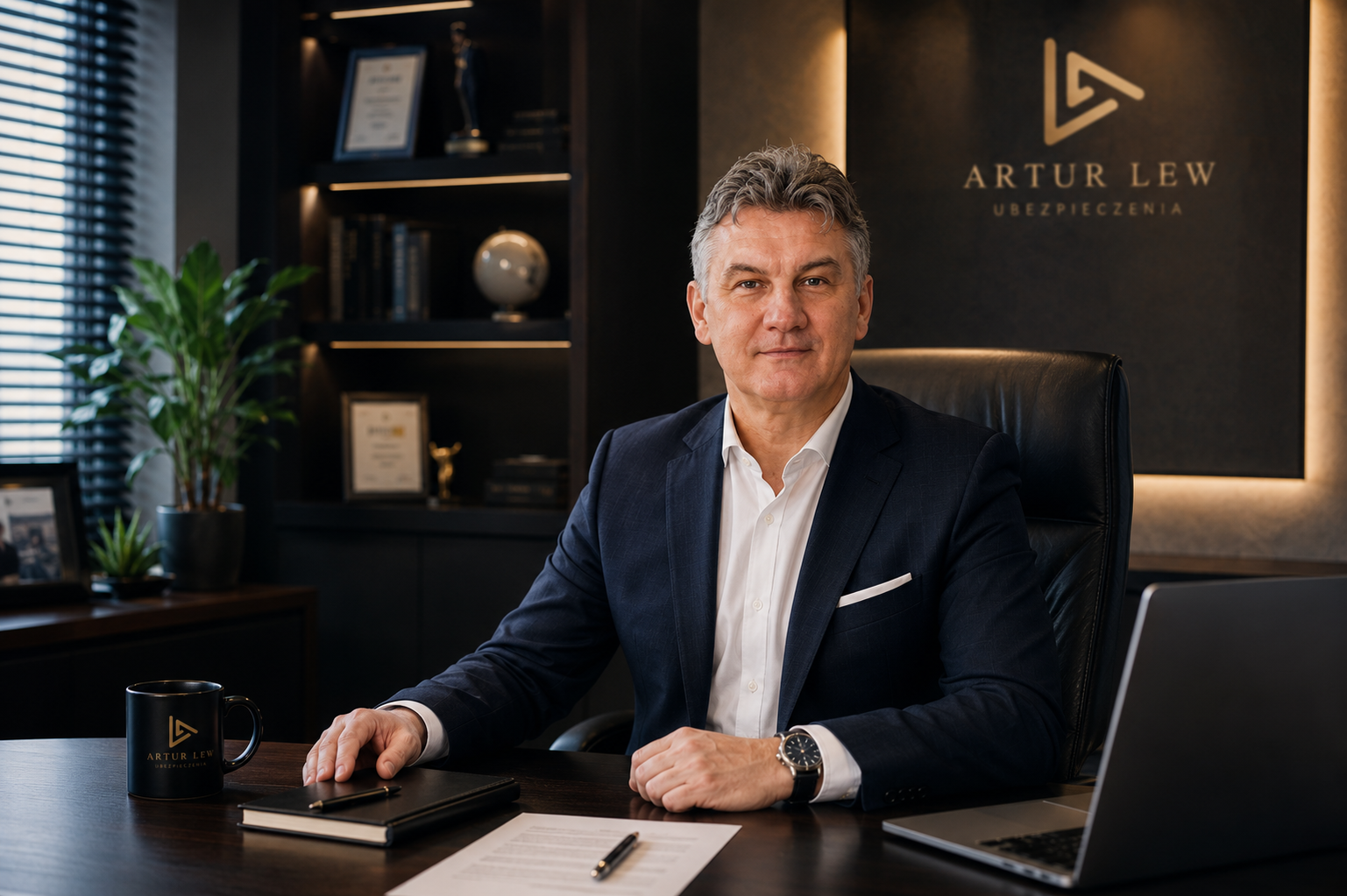 Artur Lew — agent ubezpieczeniowy w swoim gabinecie