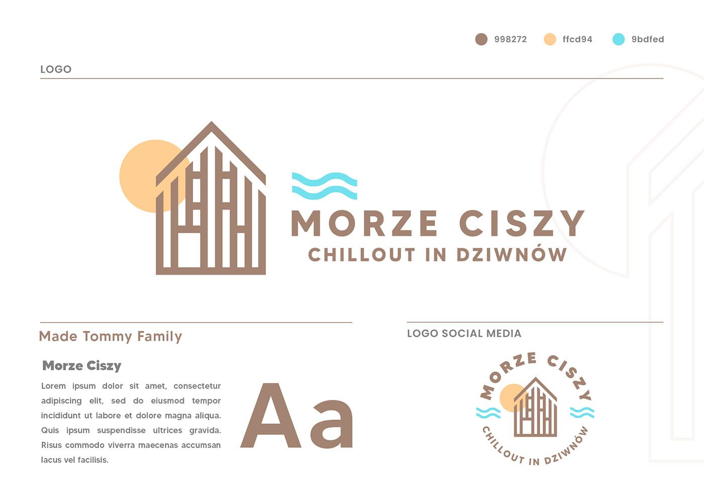 Morze Ciszy — logo, wariant sygnetowy i typografia marki