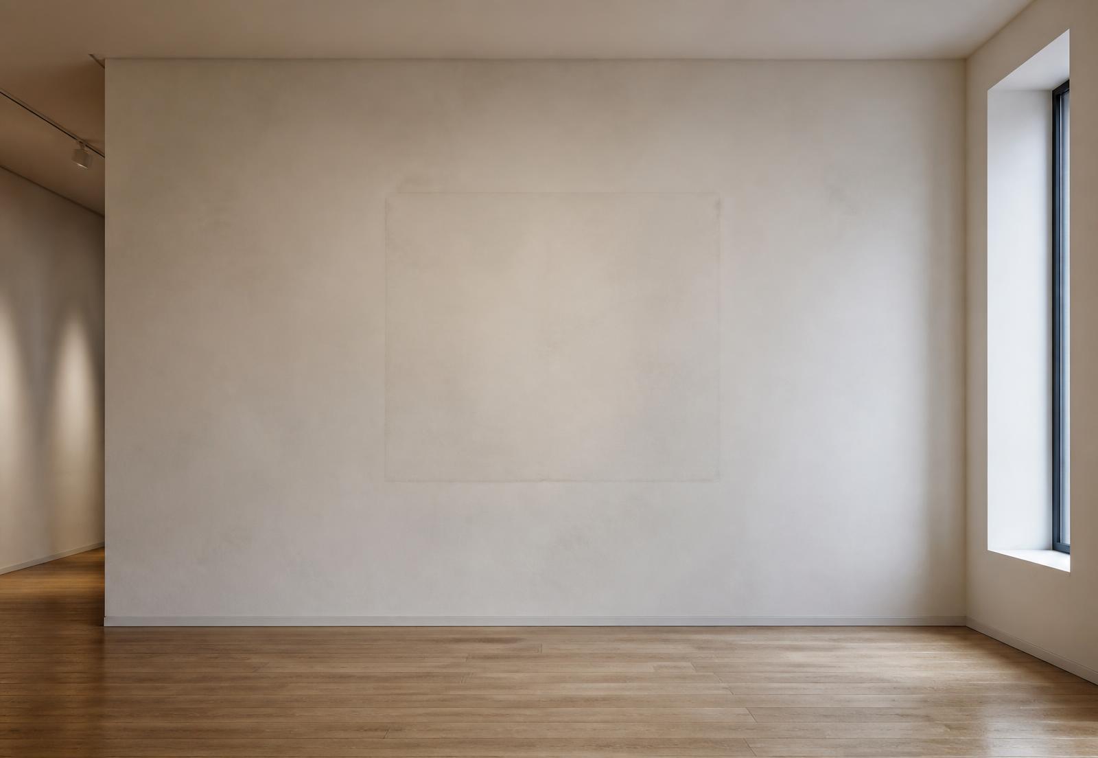 Pusta ściana galerii ze śladem po obrazie