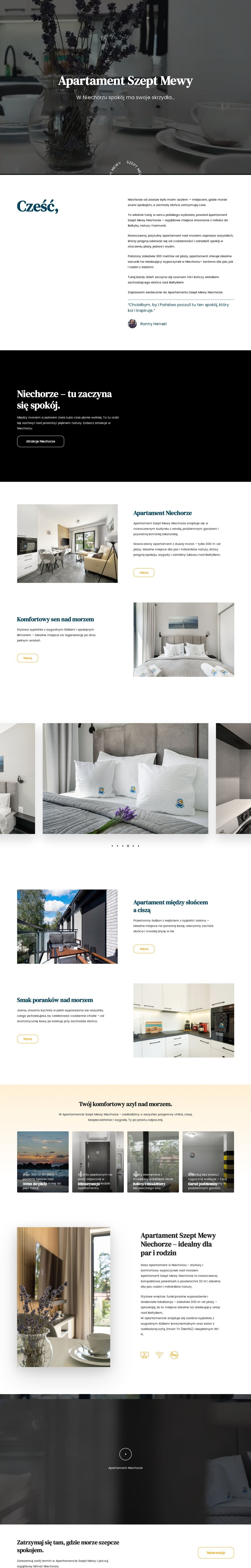 Strona apartament-szept-mewy.com — widok desktop