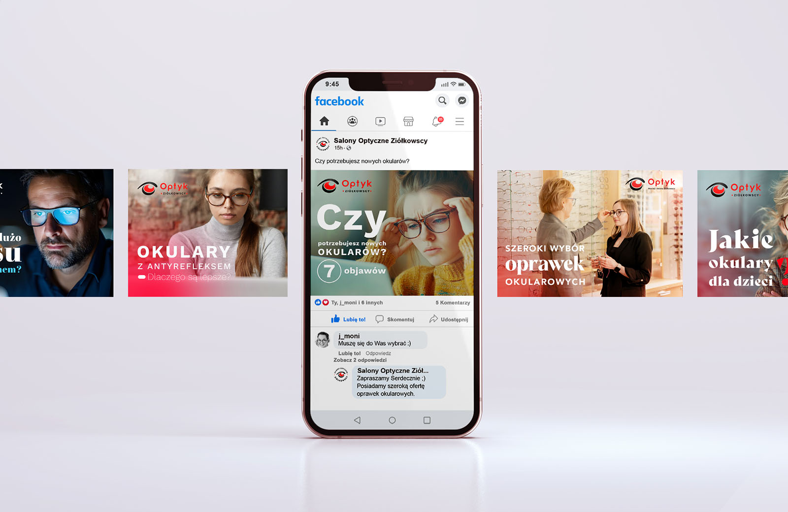 Salony Optyczne Ziółkowscy. Prowadzenie Social Media