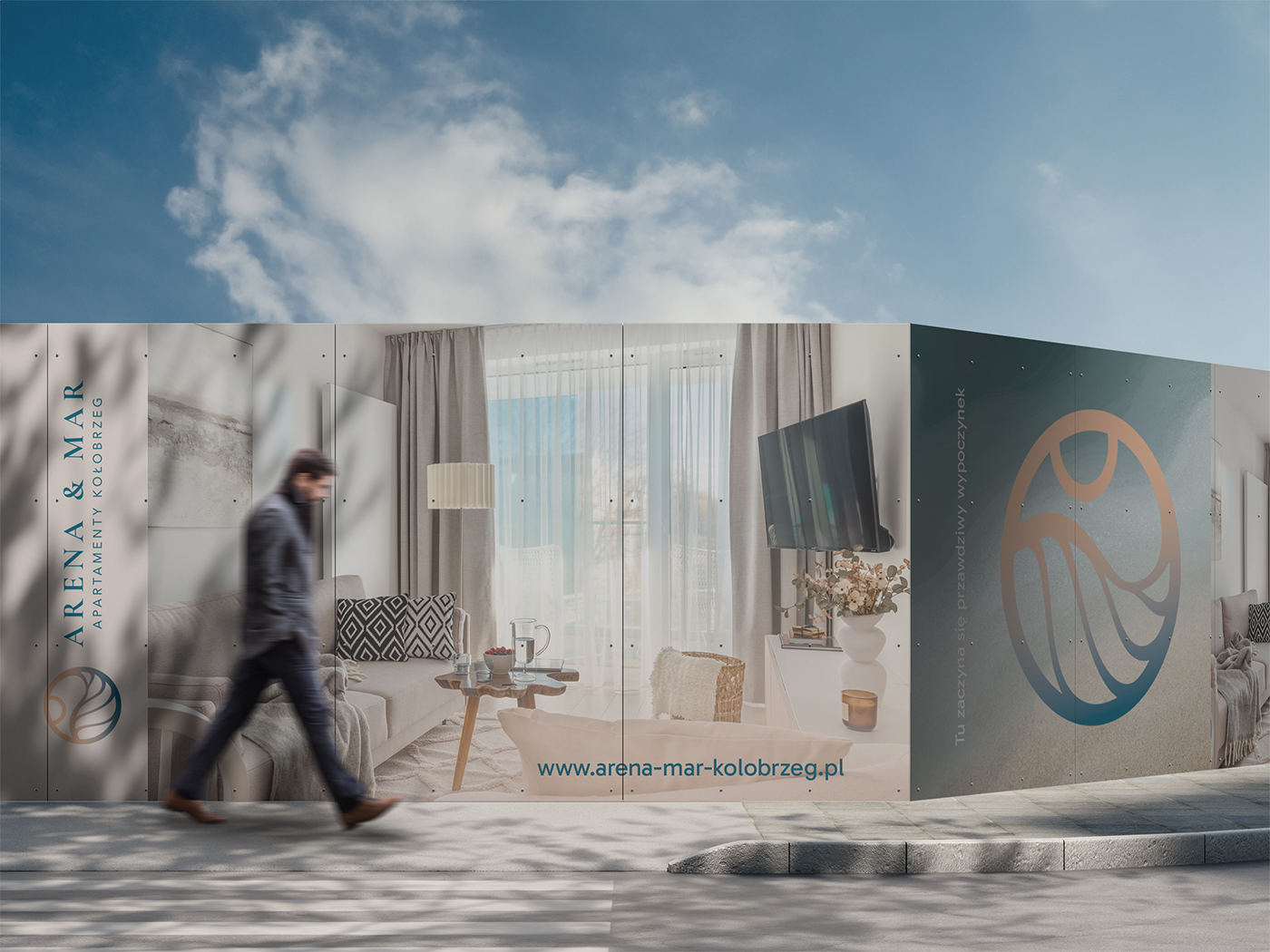 Branding Kołobrzeg, Logo Apartamenty Arena & Mar Kołobrzeg