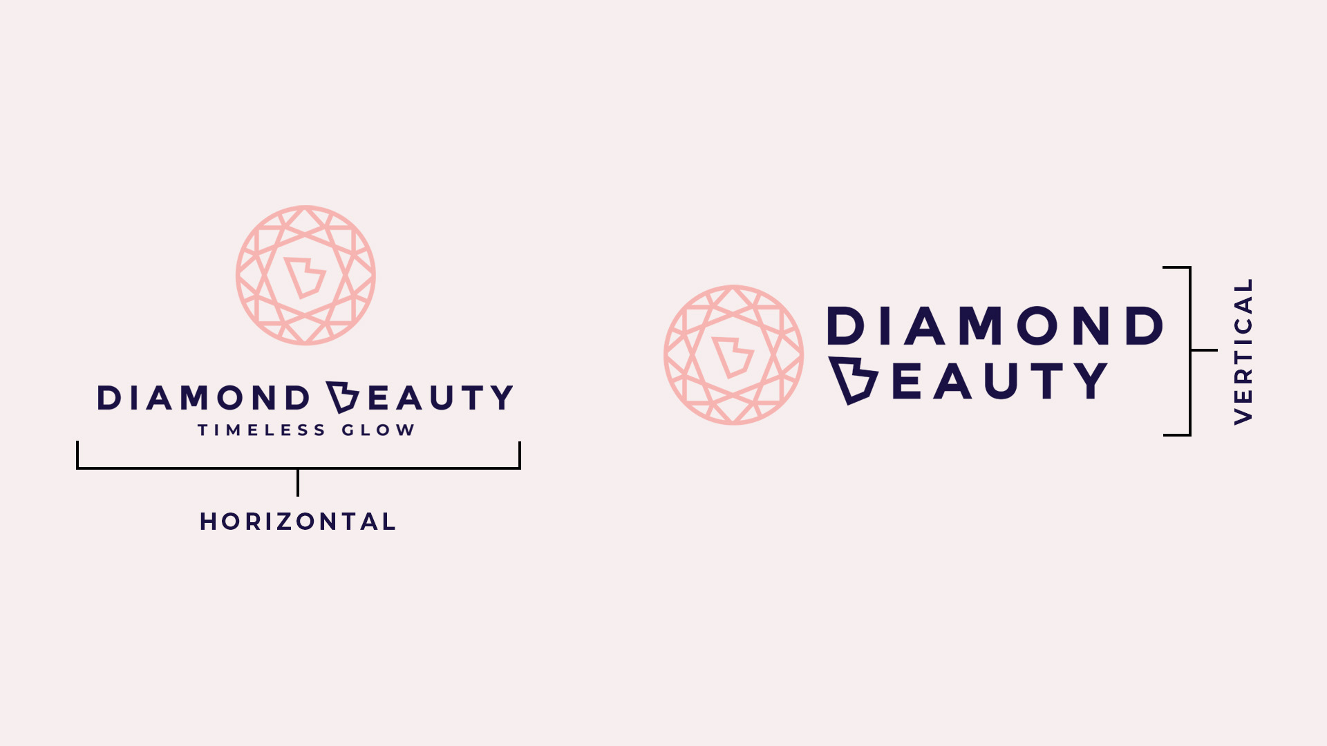 Logo sygnet idea. Diamond Beauty. Branding Beauty